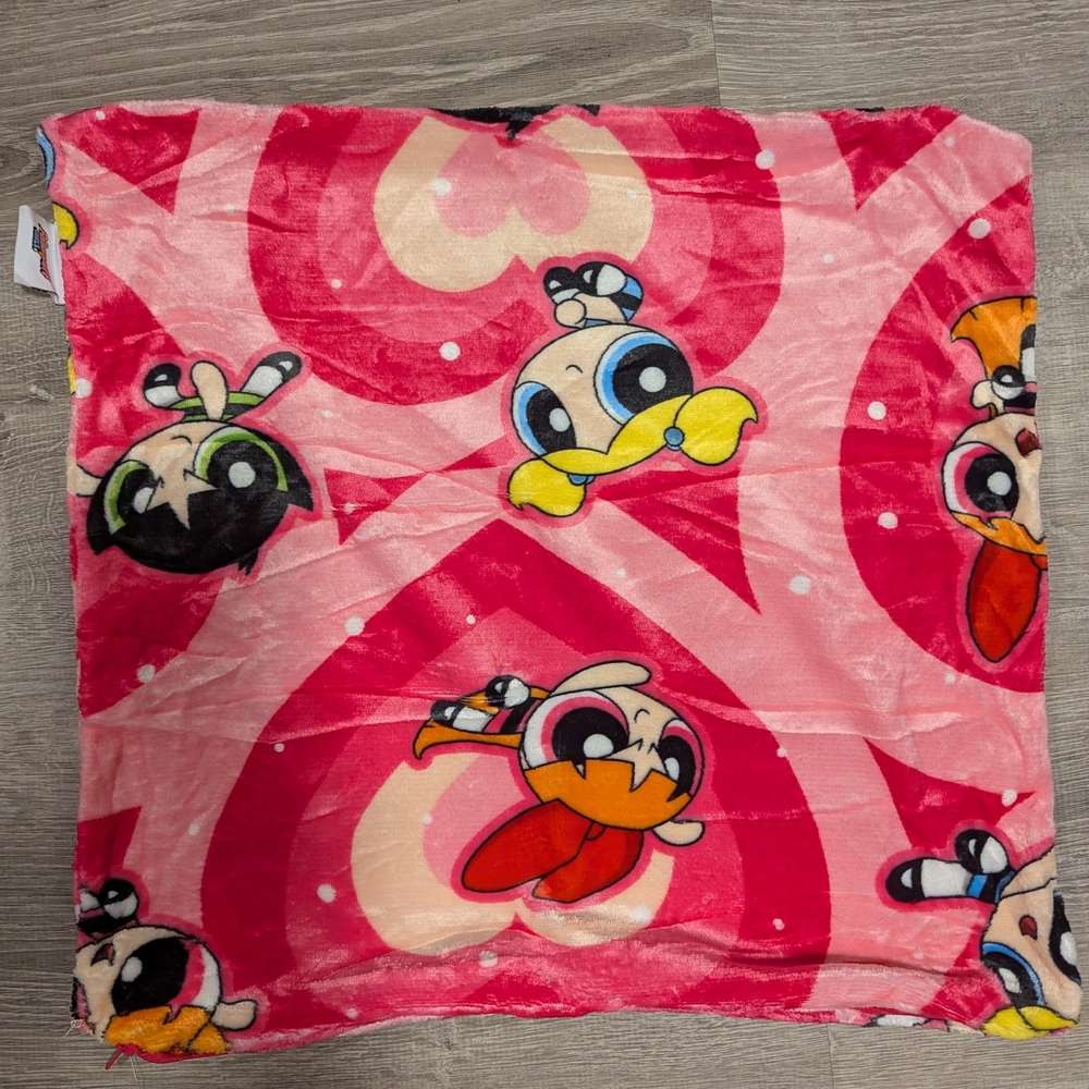Powerpuff Girls Cartoon Character Pink Accent Pillow cover